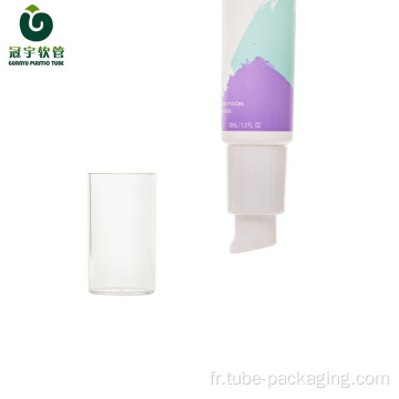 Tube en plastique pour emballage cosmétique de 30 ml avec bouchon de pompe